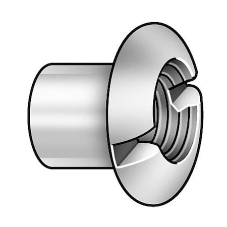 Zoro Select Barrel Bolt, #10-24, 1/4 in Brl Lg, 1/4 in Brl Dia, Steel Zinc-Plated, 50 PK Z4404