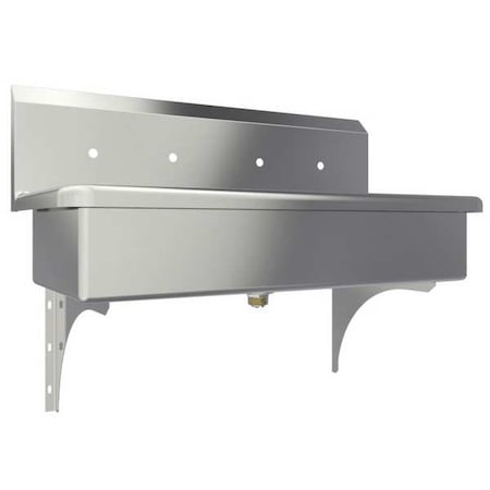 Sani-Lav Wall Mount, 4 Hole, Not Applicable, Silver, Wash Station 54W8