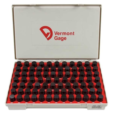 Vermont Gage Black Ox-Coated Pin Gauge Set, Dim Type " 901200900