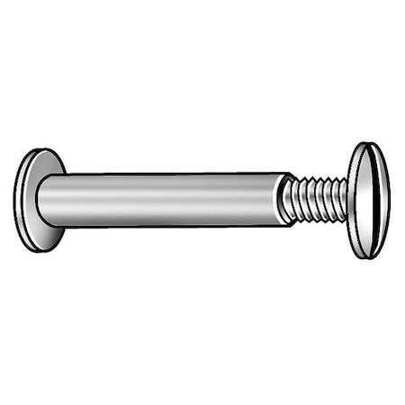 Zoro Select Binding Barrel, #8-32, 3/16 in Brl Lg, 13/64 in Brl