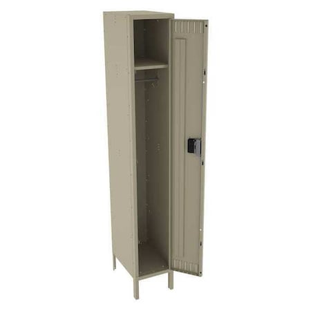 Tennsco Wardrobe Locker, 12 in W, 18 in D, 78 in H, (1) Tier, (1) Wide, Sand STK-121872-1SD