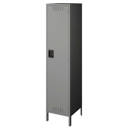 Tennsco Wardrobe Locker, 18 in W, 18 in D, 78 in H, (1) Tier, (1) Wide, Gray STS-181872-1MG