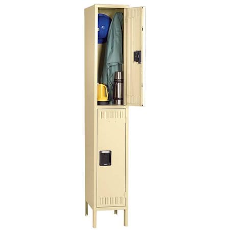 TENNSCO Wardrobe Locker, 12 in W, 12 in D, 12 in H, (1) Wide, (2) Openings, Sand DTK-121236-1 SD