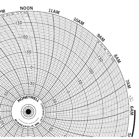 Honeywell Chart, 10.313 In, -85 to 190, 1 Day, PK100 BN  24001660-047