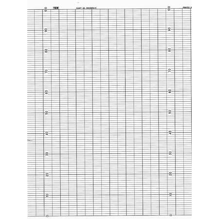 Graphic Controls Strip Chart, Fanfold, Range 0 to 101, 61 Ft YOK B9538RN-01