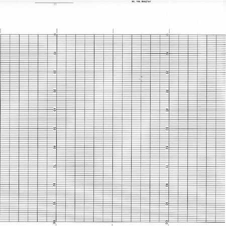 Graphic Controls Strip Chart, Fanfold, Range 0 to 100, 99 Ft YOK B9627AY