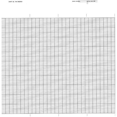Graphic Controls Chart, Fanfold, Range 0 to 100, 99 Ft YOK B962MEY