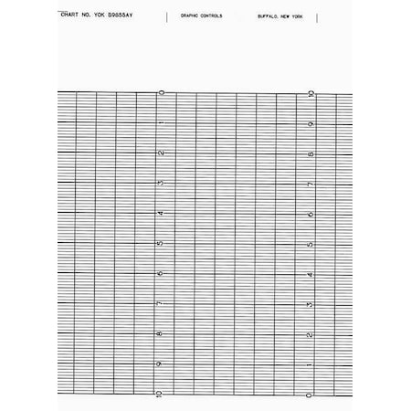Graphic Controls Strip Chart, Fanfold, Range 0 to 10, 99 Ft YOK B9855AY