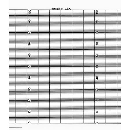 Graphic Controls Strip Chart, Fanfold, Range 0 to 100, 26 Ft YOK E9721NB