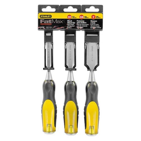 Stanley Chisel Set, 3 Pieces, 1/2, 3/4, and 1 In. 16-970