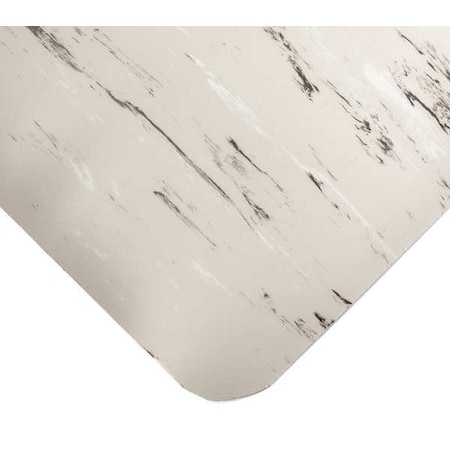 Wearwell Antifatigue Mat, 60 ft. L x 4 ft. W, 7/8" Thickness, Marble, Gray 496