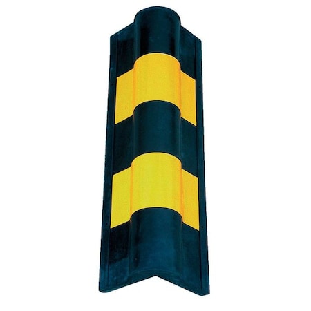 Zoro Select Corner Guard, Black/Yellow, 5-1/2"W X 20"H MRCG-20