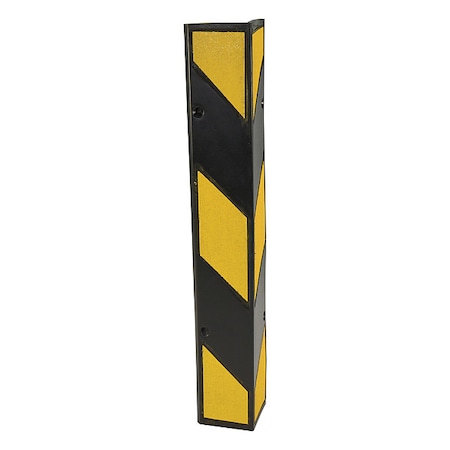 Zoro Select Corner Guard, Black/Yellow, 6"W X 39"H MRCG-39
