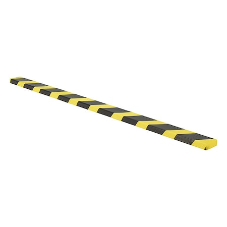 Zoro Select Corner Guard, Black/Yellow, 13/16"W X 36"H FEG-B
