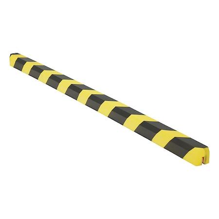 Zoro Select Corner Guard, Black/Yellow, 7/16"W X 36"H FEG-C