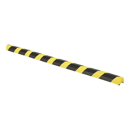 Zoro Select Corner Guard, Black/Yellow, 7/16"W X 36"H FEG-D