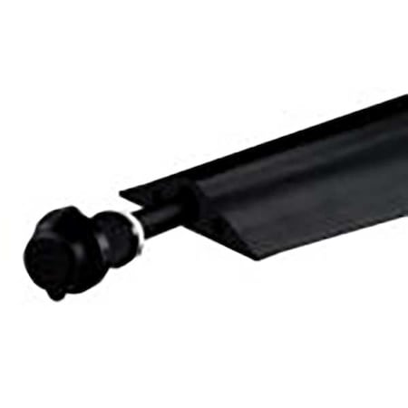 Checkers Cable Protector, 1-7/8 in H, 5 ft L, 6 in W, 1 Channel, Rubber, Black RFD9-5