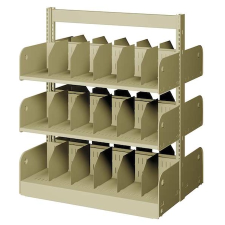 Estey Divider Shelf, Double, 6 Shelves, 24 In WBDF42120