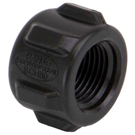 Banjo Cap, Polypropylene, 3/8", Schedule 80, 300 psi Max Pressure CAP038