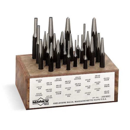 Mayhew Combination Punch Set, 24 Pieces 80040