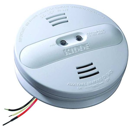 Firex Smoke Alarm, 85 dB @ 10 ft, Horn, 120V AC, 9V, Ionization, Photoelectric Battery Backup: Yes PI 2010