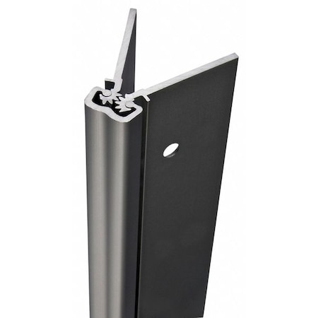 Stanley Continuous Hinge, Aluminum, Full Mortise Mounting, 1 9/16 in Leaf W x 83 in Leaf H, Clear Aluminum 661 83"  FM DOOR HINGE AL ALUM
