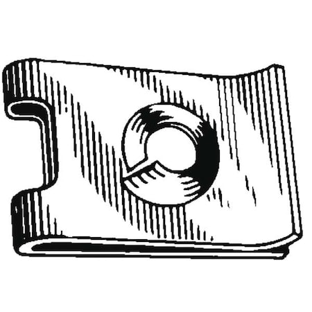 Zoro Select Spring Nut, M6.3, U Shape, Steel, Zinc Yellow Finish, 50 PK 5MTZ2