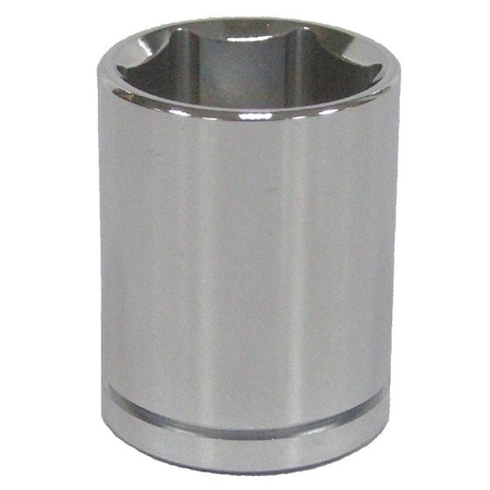 Westward WESTWARD 1/2 in Drive, 19mm Metric, Socket, 6 Points, Steel, Chrome, 19 mm 5MT42