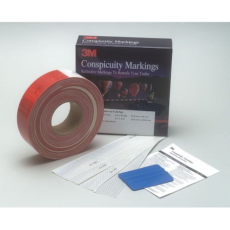 3M Conspicuity Tape Kit, Red/White, 150Ft 051131-06399
