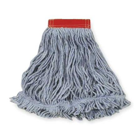 Rubbermaid Commercial 5in String Wet Mop, 16oz Dry Wt, Side Gate Connect, Loop-End, Blue, Cotton/Synthetic, FGD25206BL00 FGD25206BL00