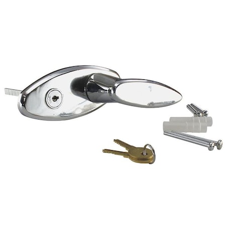 American Garage Door Supply L-Handle With Lock, Blind Mount LHL55