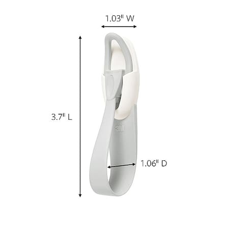 Command Cord Bundler Hook, Molded Plastic, 1In, PK2 17304