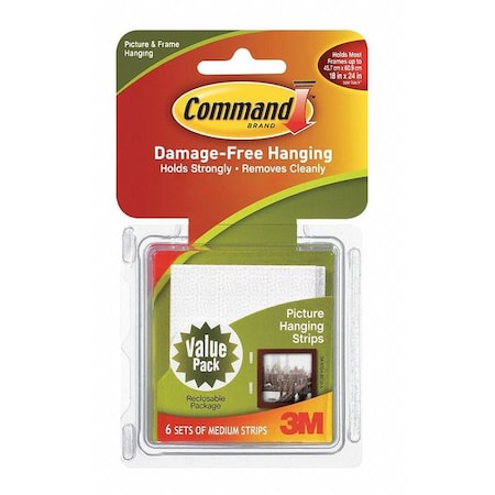 Command Medium Picture Hanging Strip, PK6 17204