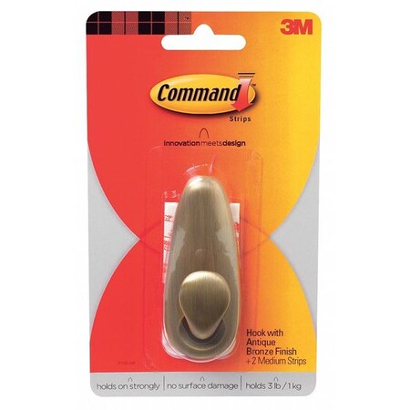 Command Hook, Metal, 1-1/4 In FC12-AB