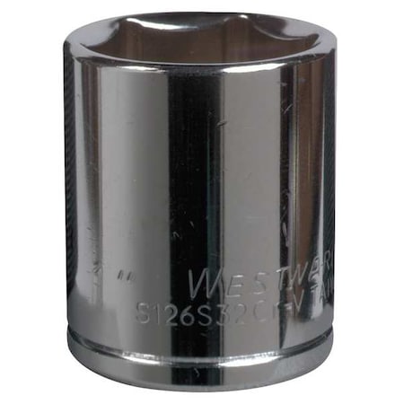 Westward WESTWARD 1/2 in Drive, 12mm Metric Socket, 6 Points, Steel, Chrome, 12 mm 5MT35