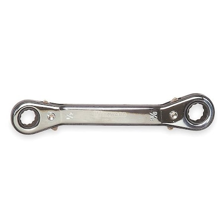 Westward Ratcheting Box Wrench, Double Box End 5MX70