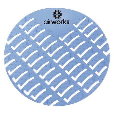 Air Works Urinal Screen, Round, Blue, Eucalyptus, PK60 AWUS001-BX
