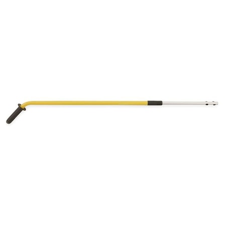Rubbermaid Commercial 42 in to 72 in Quick Change Telescopic Handle, 1 1/8 in Dia, Yellow, Aluminum FGQ760000000