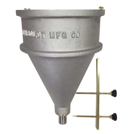 Zoro Select Grout Flow Cone, 3/4 In (19mm) 5MZF1