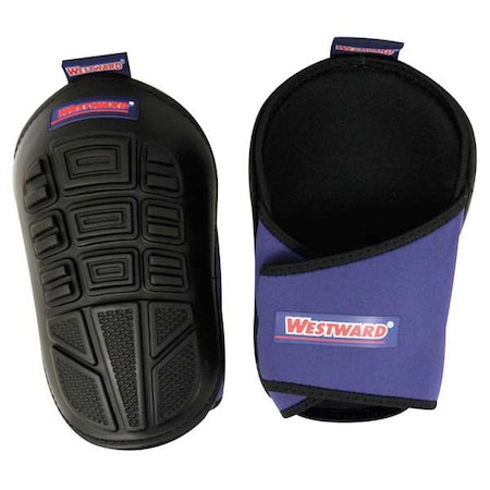 Westward Knee Pad, Stabilizer, Foam Pad, Plastic Cap, hook-and-loop Closure, 1 Straps, Black, Blue 5MZH8
