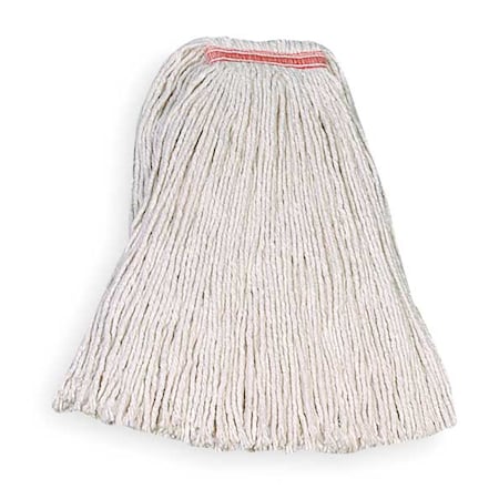 Rubbermaid Commercial 1 in String Wet Mop, 32 oz Dry Wt, Slide On Connection, Cut-End, White, Cotton FGF11900WH00