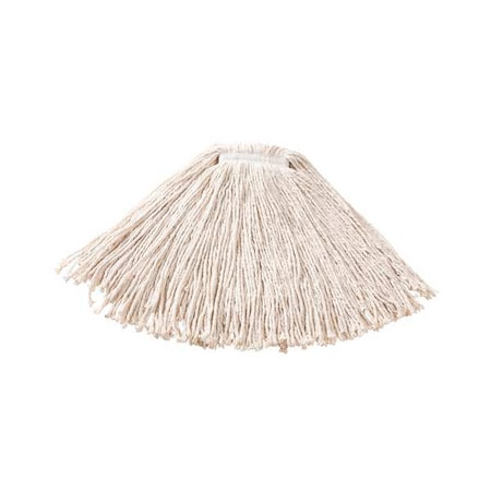 Rubbermaid Commercial 1 in String Wet Mop, 16 oz Dry Wt, Slide On Connection, Cut-End, White, Cotton, FGF11600WH00 FGF11600WH00