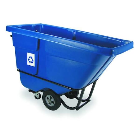 Rubbermaid Commercial Tilt Truck, Standard, 1/2 cu. yd., 850 lb. FG130573BLUE