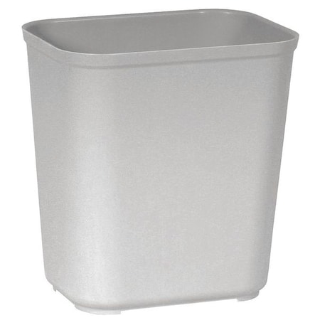 Rubbermaid Commercial Fire Resistant 7 gal Rectangular Indoor Plastic Can, Gray, None, Fiberglass, 10 1/2 in FG254300GRAY