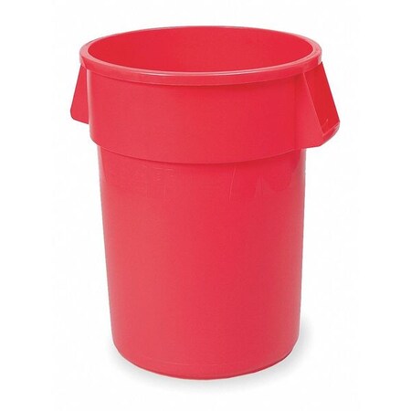 Rubbermaid Commercial 32 gal. Round Utility Container, Red, None, LLDPE FG263200RED