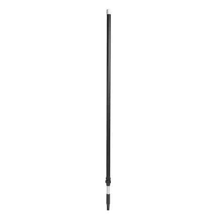 Remco 61-4/5" to 112-1/2" Threaded Telescopic Handle, 1 1/4 in Dia, Black, Aluminum/Plastic 29759