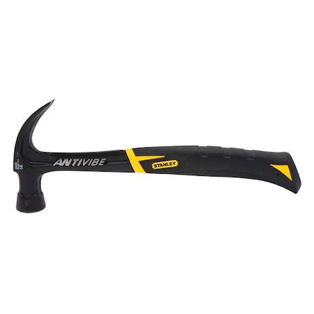 Stanley Curved Claw Hammer, Antivibe, 16 Oz, Smooth 51-162