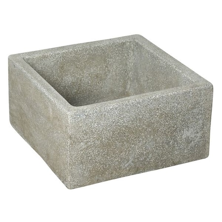 Fiat Products Mop Sink 20 in x 20 in, 1, Terrazzo Made of Black and White Marble Chips with Plain Curbs TSB200501