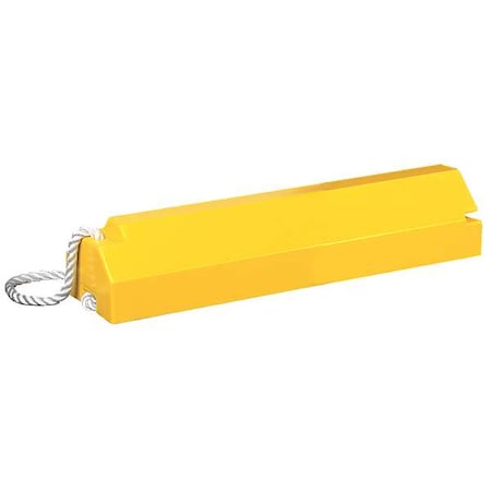Checkers Airplane Chock, 4 In H, Urethane, Yellow AC4614-LR