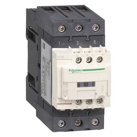 Schneider Electric IEC Magnetic Contactor, 1NC/1NO, 240V AC, 3 P, Non-Reversing, Screw Clamp LC1D40AU7